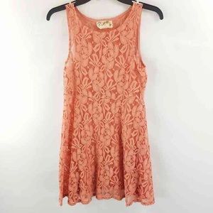 016 Free People Coral Lace Dress